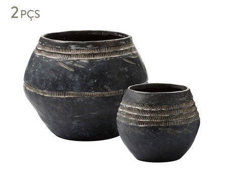 Jogo de Vasos Decorativos Umbrae Preto | Westwing