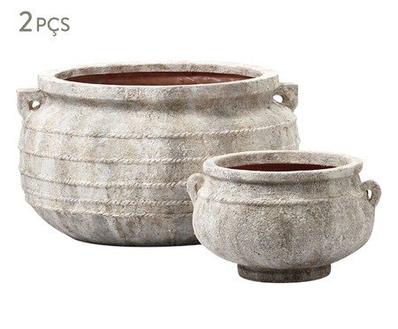 Jogo de Vasos Decorativos Avorio Bege | Westwing