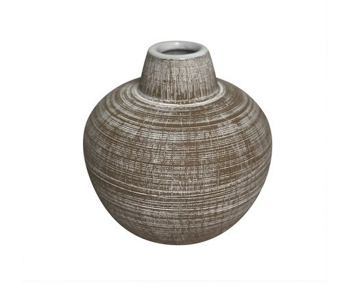 Vaso Decorativo Cinzelo Marrom e Branco, brown | WestwingNow