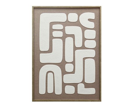 Quadro Decorativo em Linho Disturbo Cinza e Branco | Westwing