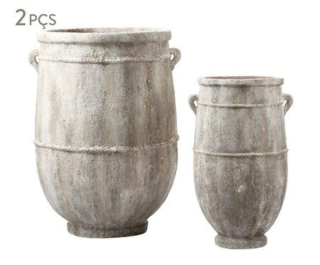 Jogo de Vasos Decorativos Ivoire Bege | Westwing