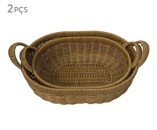 Jogo de Cestas Decorativa Paglia Marrom Claro, brown | WestwingNow