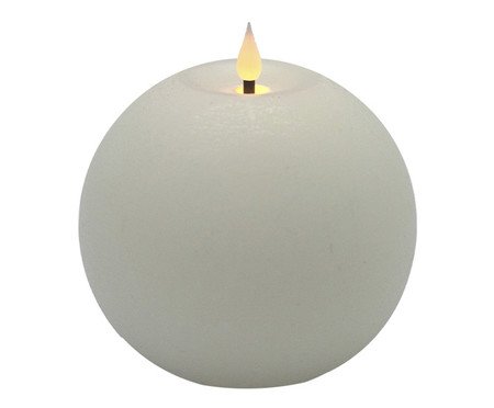 Vela Decorativa de LED Cerchio Branco Médio | Westwing