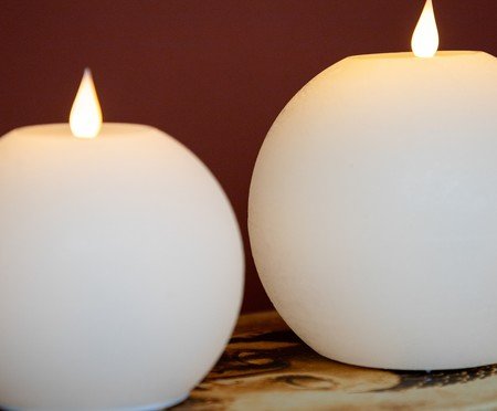 Vela Decorativa de LED Cerchio Branco Médio | Westwing
