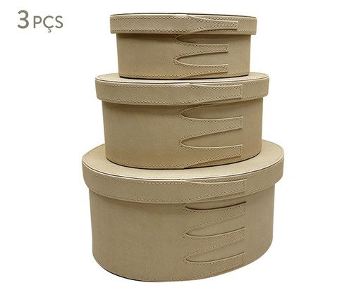Jogo de Caixas Decorativas Troisième Bege, beige | WestwingNow