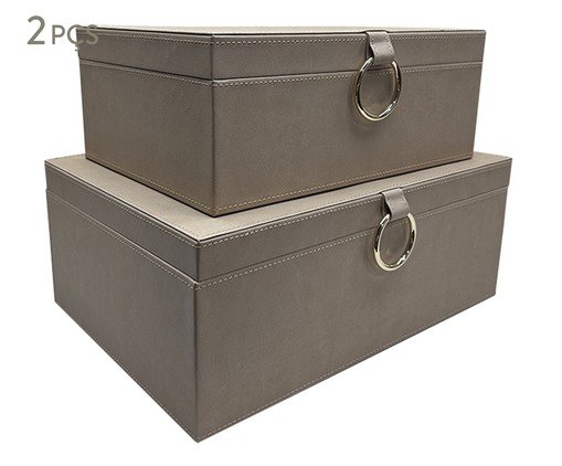 Jogo de Caixas Decorativas Voltaire Bege, beige | WestwingNow