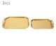 Jogo de Bandejas Decorativas Aurum Dourado, gold | WestwingNow
