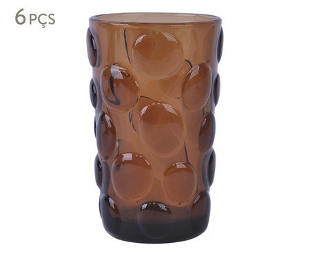 Jogo de Copos Burbujas Âmbar - 350 ml | Westwing