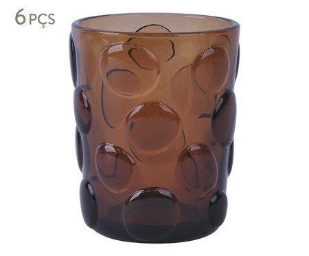 Jogo de Copos Burbujas Âmbar - 300 ml | Westwing