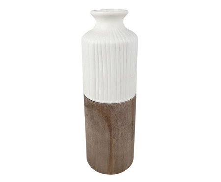 Vaso Decorativo Duo Branco Médio | Westwing