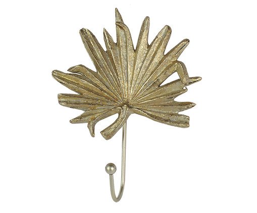 Gancho de Parede Folha Palmeira Dourado, gold | WestwingNow