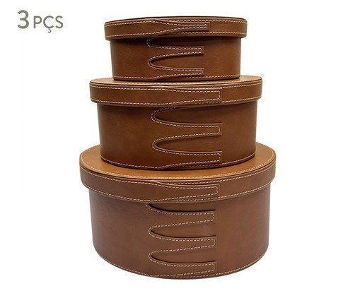 Jogo de Caixas Decorativas Troisième Marrom, brown | WestwingNow