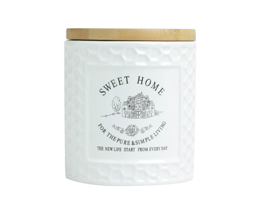 Pote em Porcelana Sweet Home, branco | WestwingNow