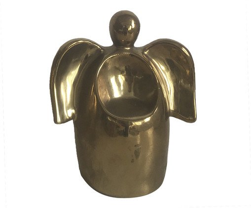 Adorno Decorativo de Anjo Angélique Dourado Pequeno, gold | WestwingNow