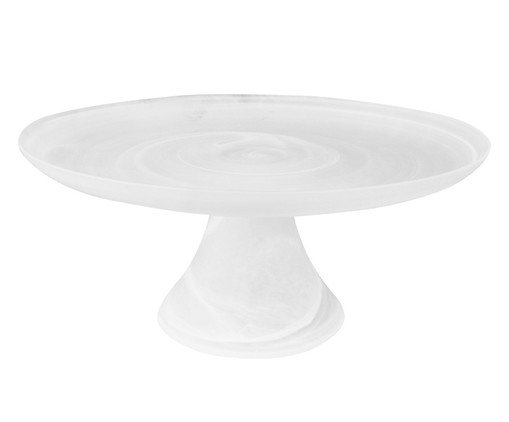 Prato para Bolo com Pé Branco Fosco - 34 cm, white | WestwingNow