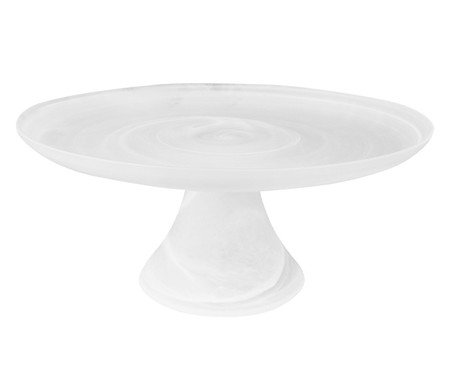 Prato para Bolo com Pé Branco Fosco - 34 cm | Westwing