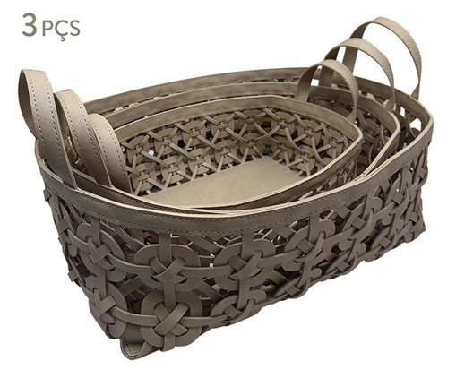Jogo de Cestos Decorativos Intrecci Bege, beige | WestwingNow