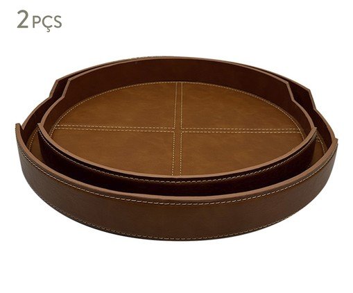 Jogo de Bandejas Decorativas Corium Marrom, brown | WestwingNow