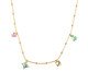 Colar Pedras Coloridas Semijoia Ouro 18K, Dourado | WestwingNow