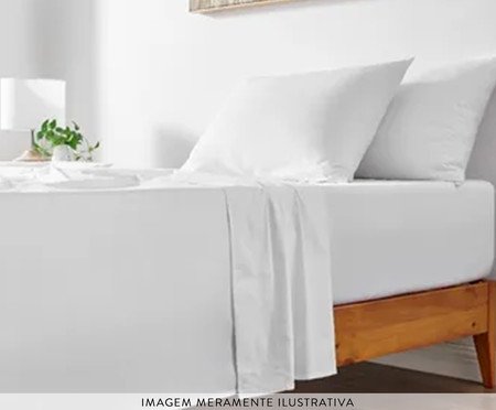 Jogo de Lençol em Algodão 400 fios Branco | Westwing