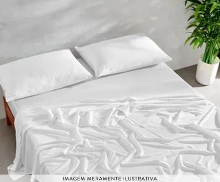 Jogo de Lençol em Algodão 400 fios Branco | Westwing