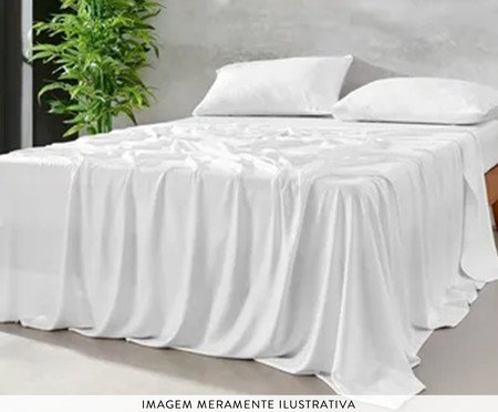 Jogo de Lençol em Algodão 400 fios Branco | Westwing