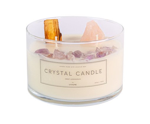 Vela Crystal Candle Palo Santo Lemongrass, Branco | WestwingNow