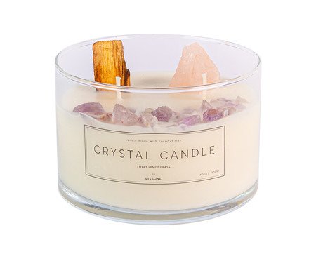 Vela Crystal Candle Palo Santo Lemongrass | Westwing