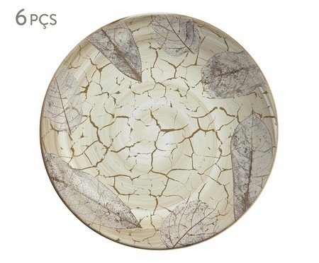 Jogo de Pratos para Sobremesa Coup Dry Leaves