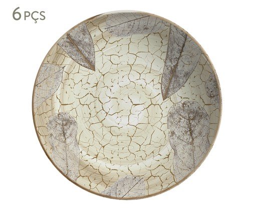 Jogo de Pratos Fundos Coup Dry Leaves, Colorido | WestwingNow