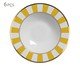 Jogo de Pratos Fundos Yellow Strip, Amarelo | WestwingNow