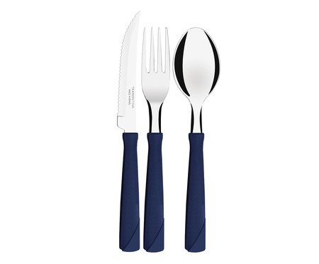 Faqueiro em Inox New Kolor Azul | Westwing