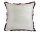 Almofada Sarja Cru com Franja Marabu Marsala, white | WestwingNow