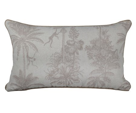 Almofada Linho Cru Estampa Floresta Bege l | Westwing
