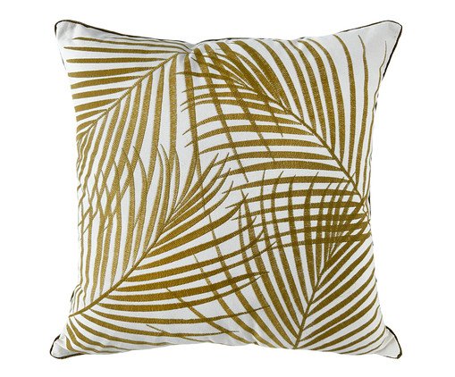Almofada Sarja Folhagem Bege, beige | WestwingNow