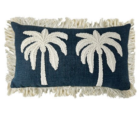 Almofada Linho Jeans Boucle Cru Coqueiros | Westwing