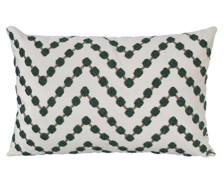 Almofada Aveludada Bloucle Verde | Westwing