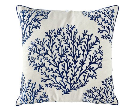 Almofada Sarja Coral Azul | Westwing