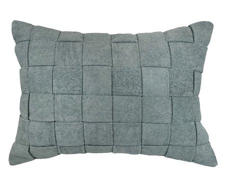 Almofada Bouclé Tresse Manual Azul | Westwing