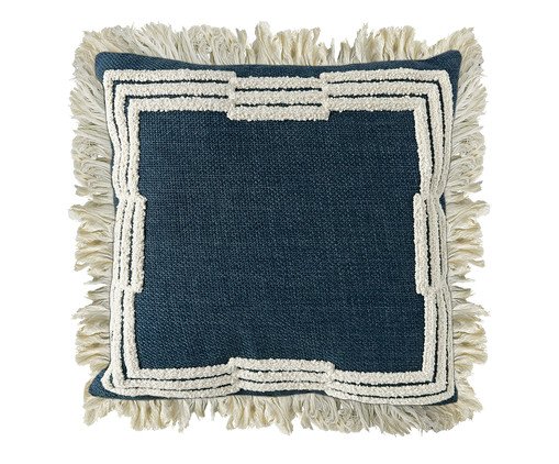 Almofada Linho Jeans Boucle Cru, blue | WestwingNow