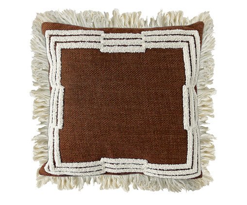 Almofada Linho Terracota Bouclé Cru, Terracotta | WestwingNow