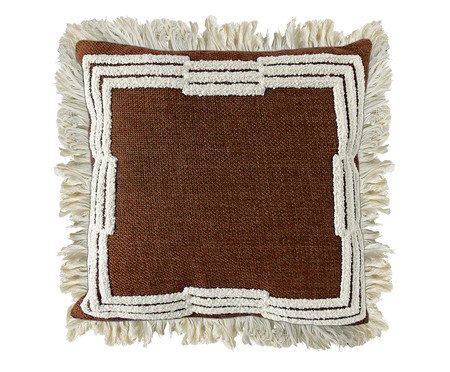 Almofada Linho Terracota Bouclé Cru | Westwing
