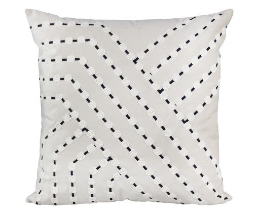 Almofada Aveludada Bloucle Off ll, Off White | WestwingNow