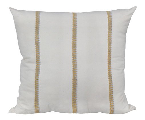 Almofada Sarja Cru Rami Rendado Dourado l, Raw | WestwingNow