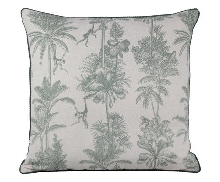 Almofada Linho Cru Estampa Floresta Verde | Westwing
