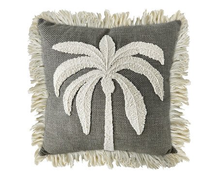 Almofada Linho Cinza Boucle Cru Coqueiro | Westwing