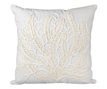 Almofada Linho Cru e Boucle Coral Cru | Westwing