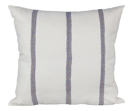 Almofada Sarja Cru Rami Rendado Azul l, Raw | WestwingNow