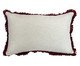 Almofada Sarja Cru com Franja Marabu Marsala l, white | WestwingNow