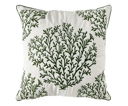 Almofada Sarja Coral Verde | Westwing